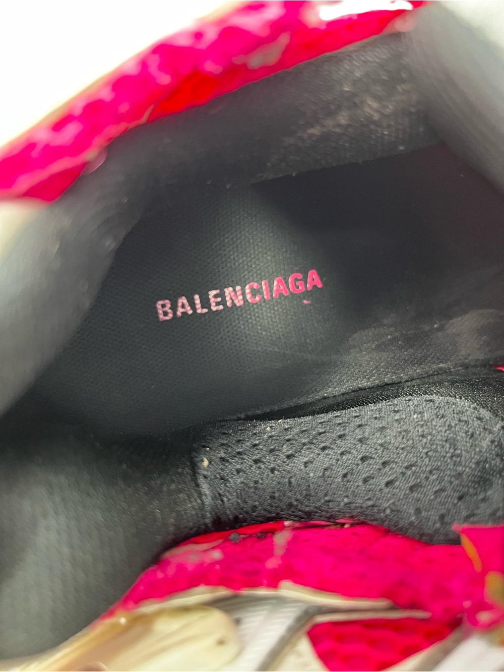 Authentic Balenciaga Womens Hot Pink White Runner Sneakers Shoes Chunky 40 10 - Picture 10 of 13